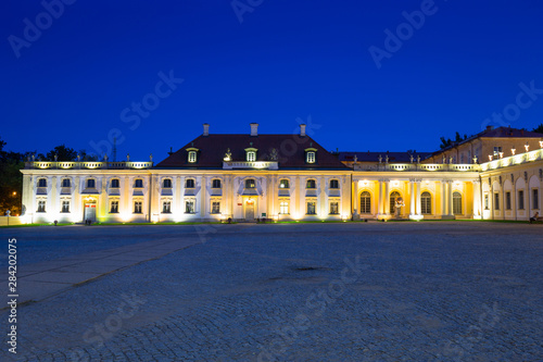 Amazing architecture of the Branicki Palace in Bialystok at night, Poland