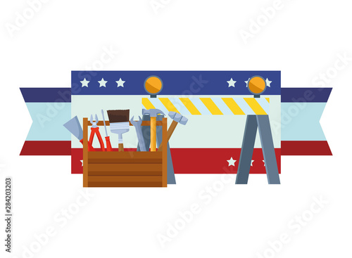 Construction tools and equipment cartoons