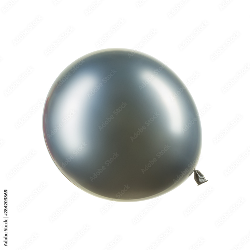 Single chrome silver helium balloon, element of decorations