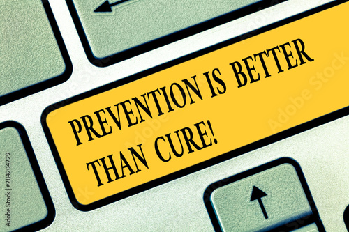 Εκτύπωση καμβά Conceptual hand writing showing Prevention Is Better Than Cure