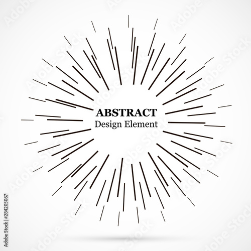Bursting lines.Set of circu...