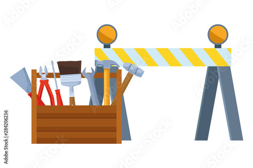 Construction tools and equipment cartoons