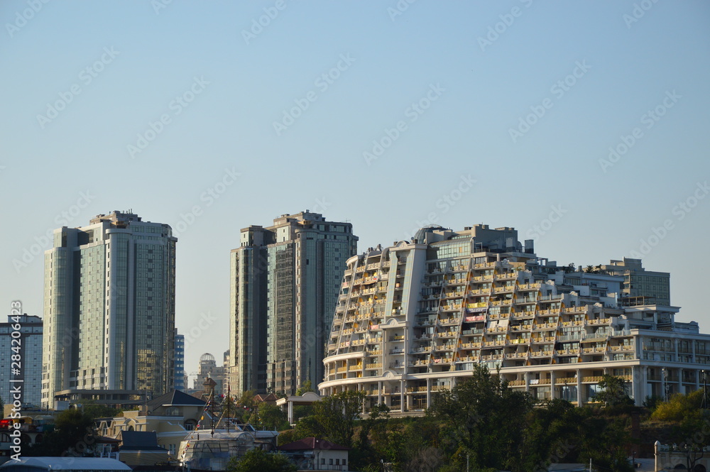 View of the Odessa city from Black Sea