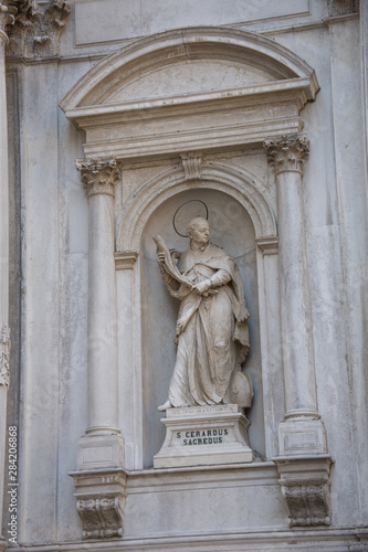 Statue of St. Gerard Gerard Sagredo  in San Rocco  Venice Italy 2019