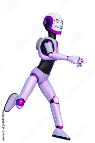 robot boy cartoon happy walk © DM7