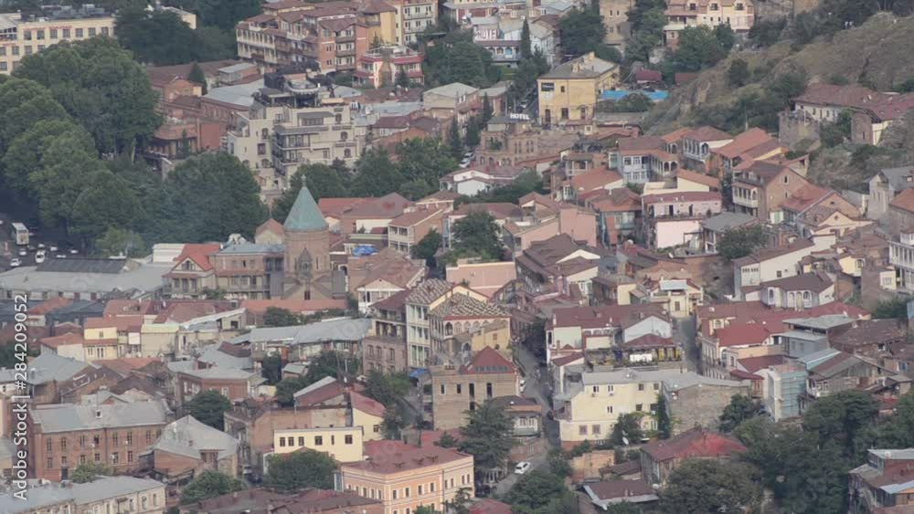 The historic city center the old quarters of Tbilisi. Georgia. View from above The historic city center the old quarters of Tbilisi. Georgia. View from above
