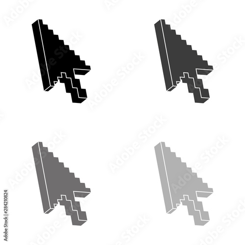 .arrow cursor - black vector icon