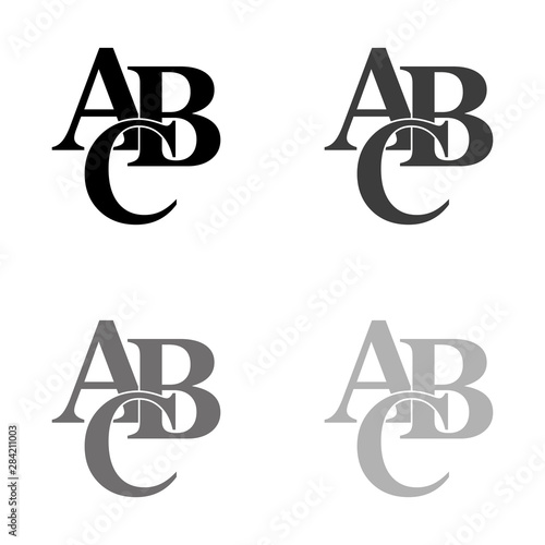 .symbols heap of alphabet - black vector icon