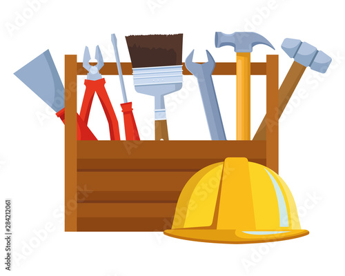 Construction tools and equipment cartoons