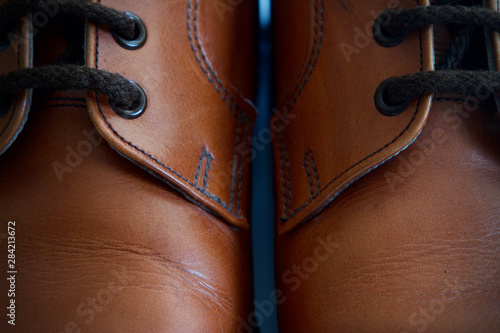 Mens tan leather handmade shoes
