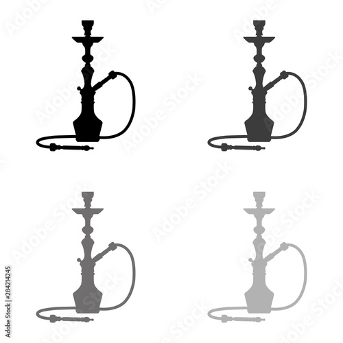 .silhouette of a hookah - black vector icon