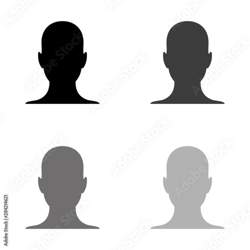 .human profile picture - black vector icon