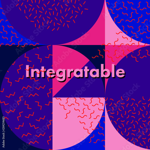 Retro Memphis Abstract Pattern Romantic Vector Artwork