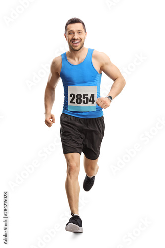 Male runner on a marathon