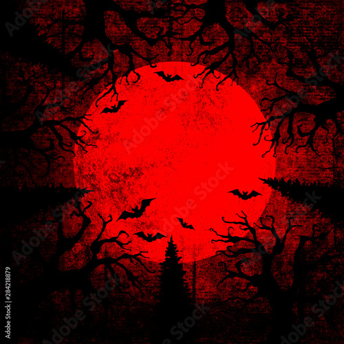Halloween bloody red grunge...