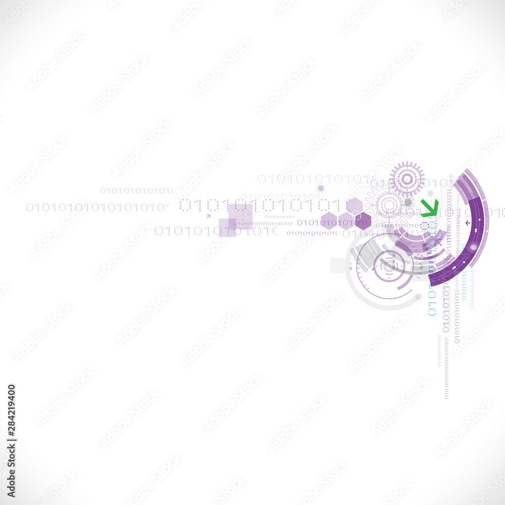 Technology futuristic digital template for tech, business media presentation, Vector illustration