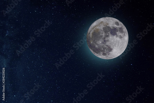 full moon in the night sky © hoda