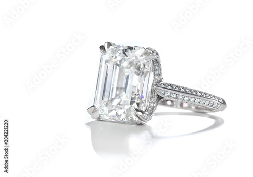 Emerald Cut Diamond Ring © Glass Hat
