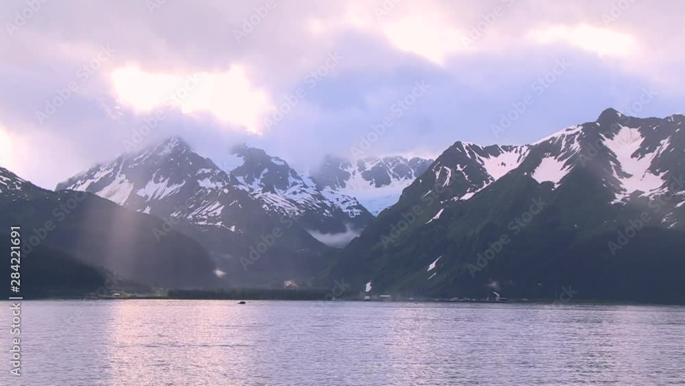 VWS Seward, Alaska across Resurrection Bay in dramatic late light VWS Seward, Alaska across Resurrection Bay in dramatic late light