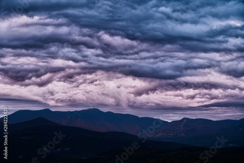 Threatning stormy rain clouds over Mt. Mansfield, Stowe, USA © Don Landwehrle
