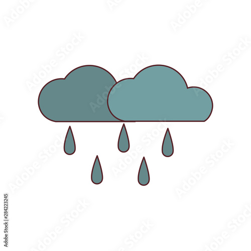 beautiful cloud kawaii isolated icon