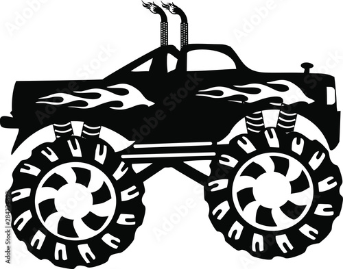 Double exhaust monster truck