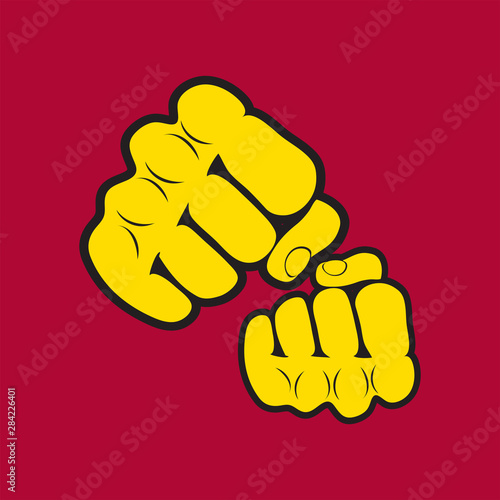 Seamless Texture Pattern Karate Fighter presswall. Vector, EPS.