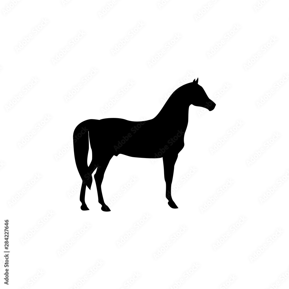 Horse silhouette icon logo Horse silhouette icon logo