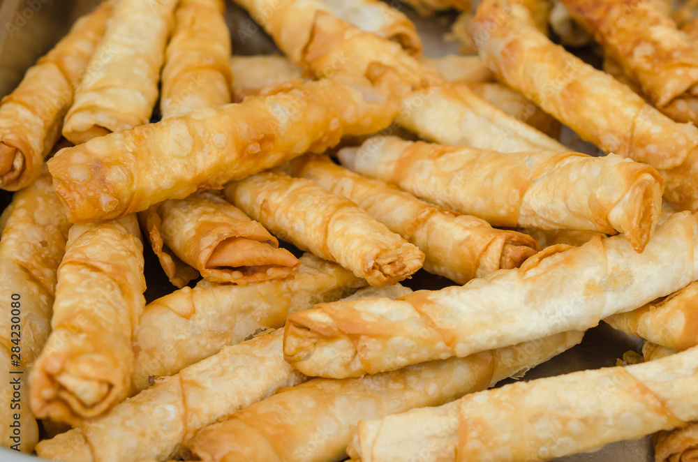 Cigar pastries ready to be served. Sigara boregi, traditional turkish shaped rolls stuffed with cheese Cigar pastries ready to be served. Sigara boregi, traditional turkish shaped rolls stuffed with cheese