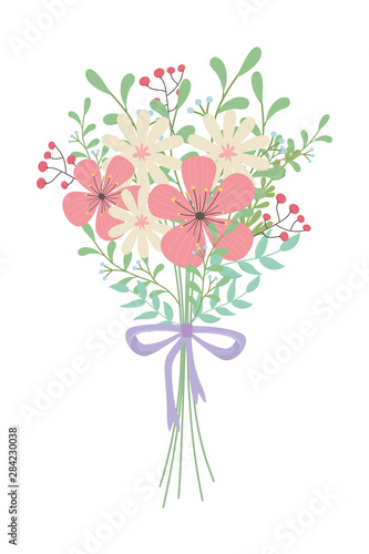 Isolated bunch of flowers design