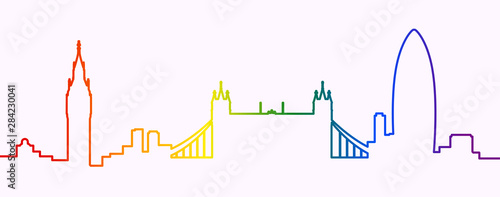 Canvas Print London Gay-Friendly Skyline Profile