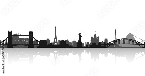 Combined World Cities Landmarks and Skylines