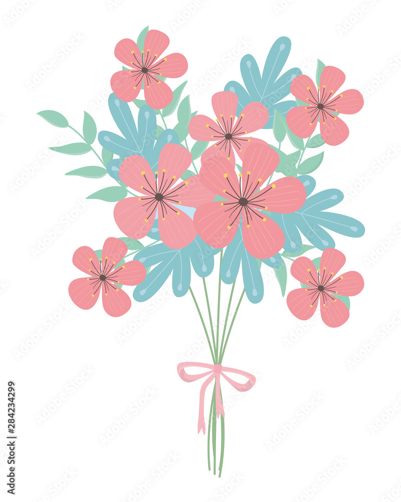 Isolated bunch of flowers design Isolated bunch of flowers design