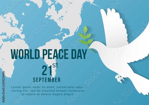 World peace Day template design for banner