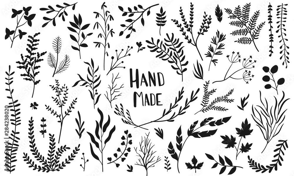 Fototapeta premium set-hand-made-vector