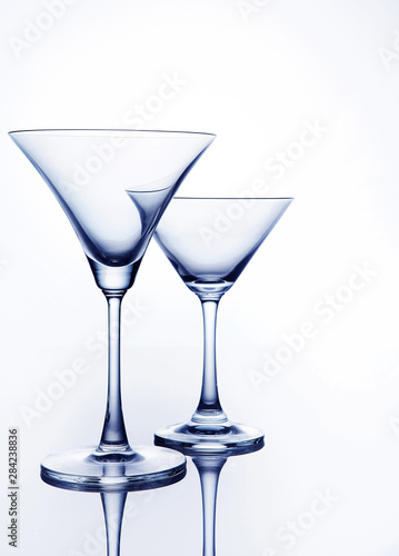 Cocktail glass on white background.