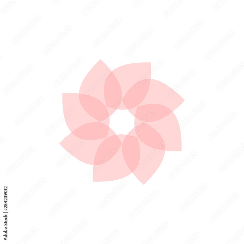 Fototapeta premium modern simple abstract flower vector logo design
