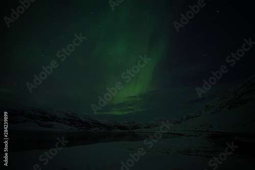 Aurora at the end of the fjord © Thomas