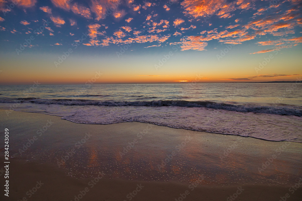 sunset over the ocean, australia 
