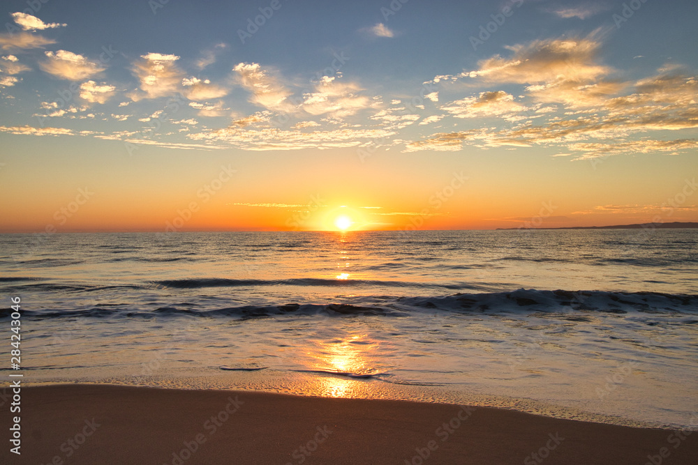 sunset on the beach, australia 