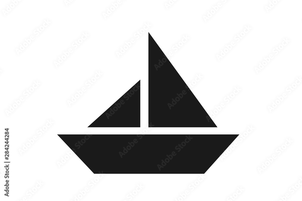 Sailboat icon , transport of water