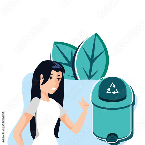 Trash and avatar woman design