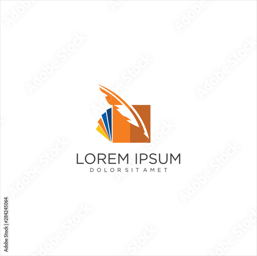 Free Download Book Pen Logo . Education Book Logo Stock Vector - GFXLoad