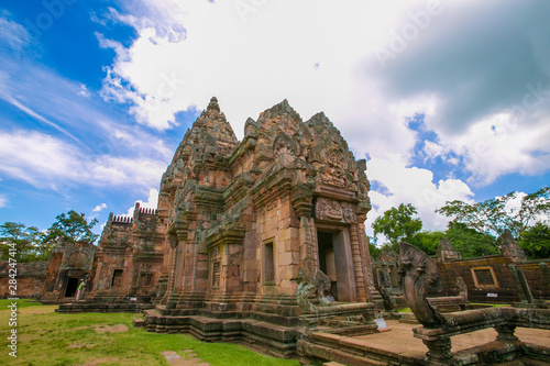 Phanom Rung historical park is Castle Rock old Architecture about a thousand years ago at Buriram Province Thailand.