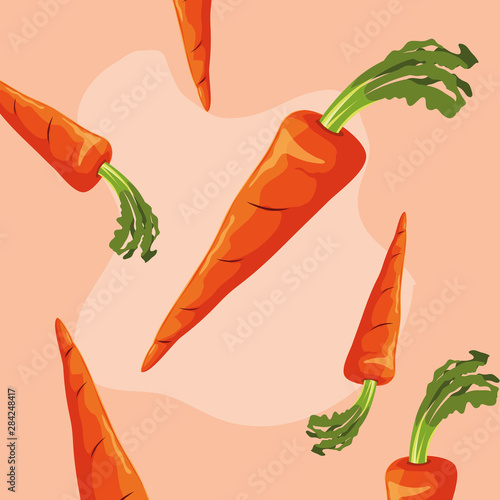 pattern of fresh carrots vegetable