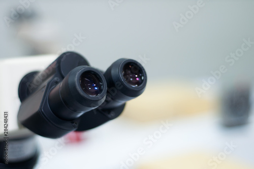 Laboratory microscope lens.