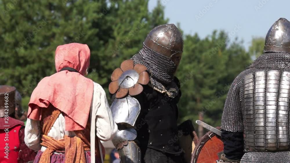 The knights. Tournament fight at the festival. The knights. Tournament fight at the festival.