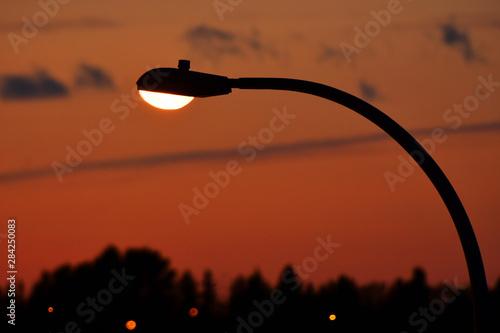 Fototapeta Naklejka Na Ścianę i Meble -  Street Light Silhouette