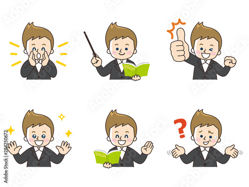 英語教師の外国人男性セット