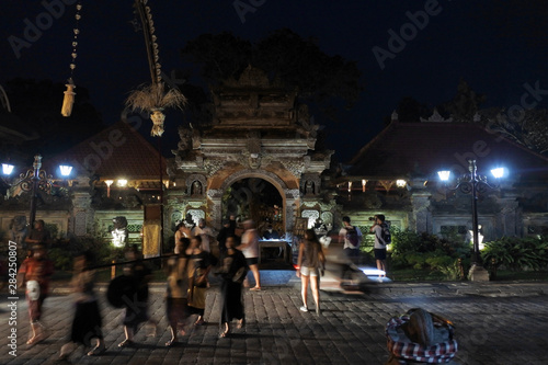 Ubud Palace Bali Indonesia at night